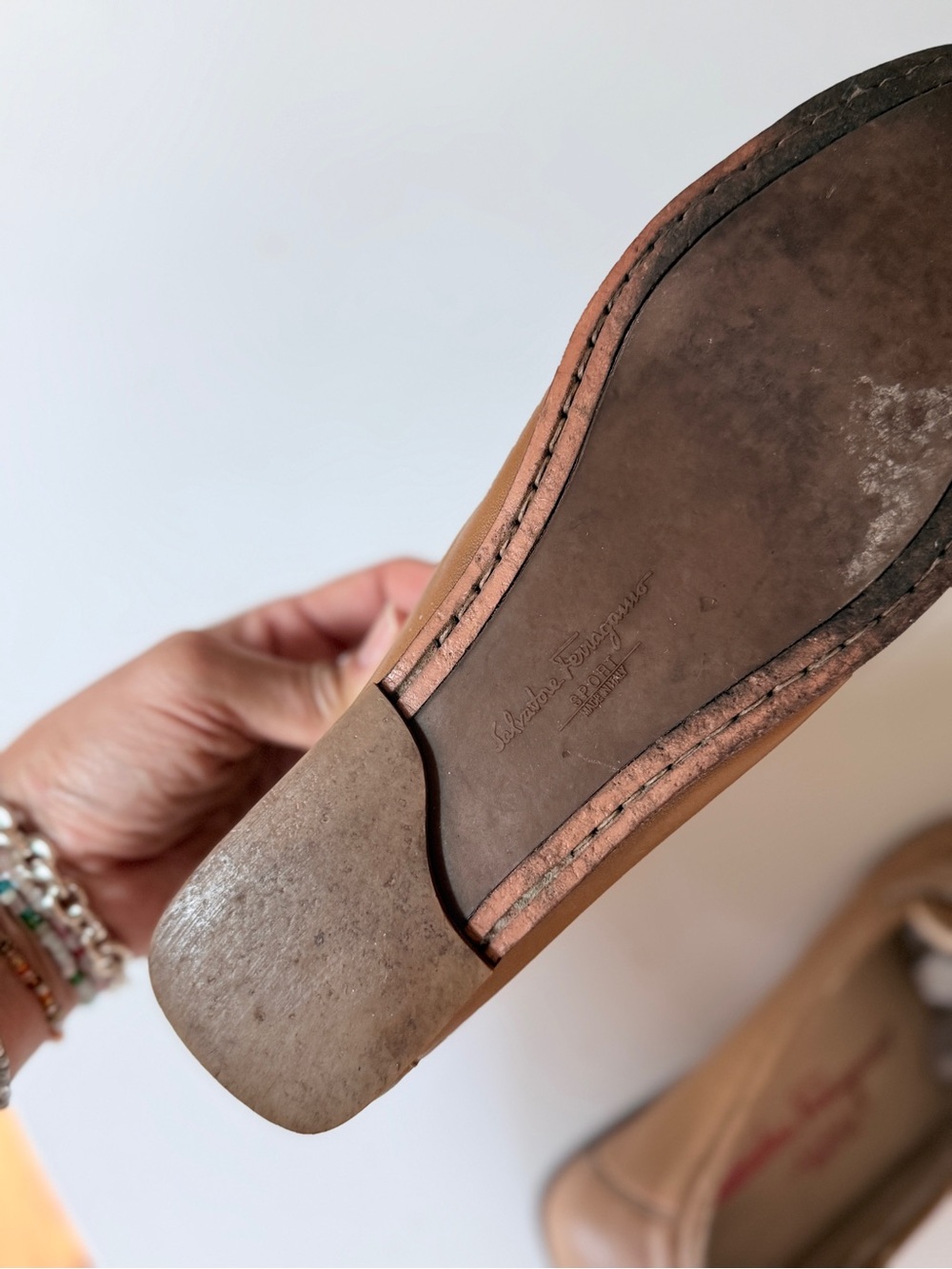 Salvatore FerragamoLeather Loafers with Silver Gancini Hardware - Picture 12 of 16